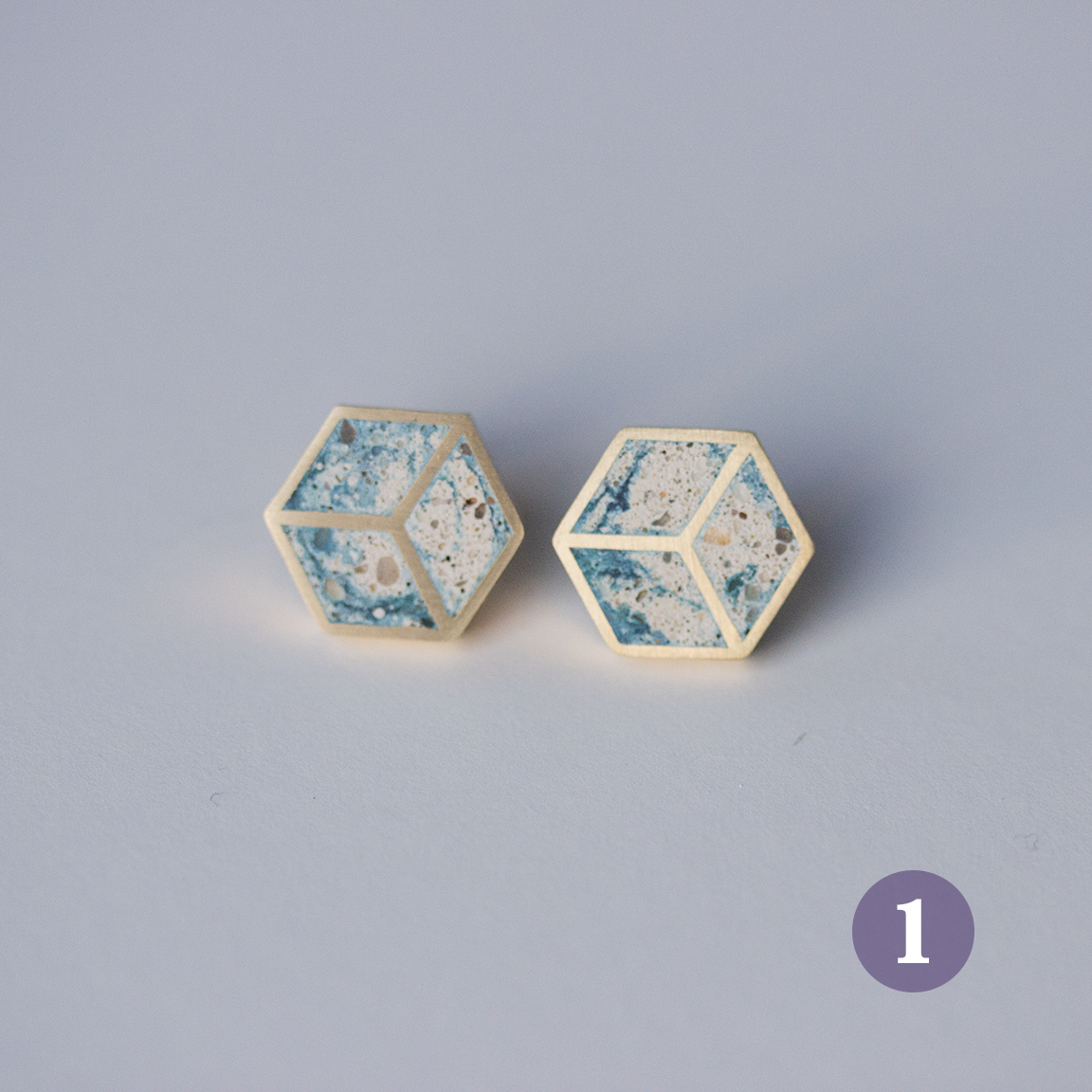 HEX STUD EARRINGS