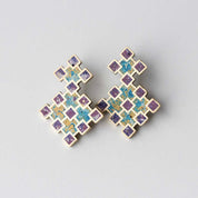 GRID STUD EARRINGS