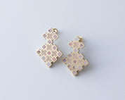 GRID STUD EARRINGS